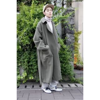 コモリ(COMOLI)のATHA 19AW Double Melton Maxi Coat ロングコート(チェスターコート)