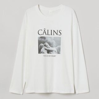 エイチアンドエム(H&M)のH&M 今季　プリントトップス　XL(カットソー(長袖/七分))