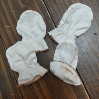 ファミリア　オーガニックコットン新生児ミトン(手袋)