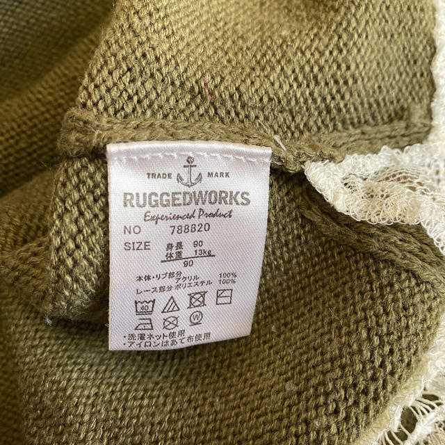 RUGGEDWORKS(ラゲッドワークス)のラゲットワークス　セーター　90 キッズ/ベビー/マタニティのキッズ服女の子用(90cm~)(Tシャツ/カットソー)の商品写真