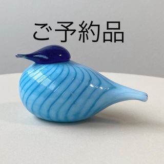 イッタラ(iittala)のWren ブルー オイバ・トイッカ  バード ヌータヤルヴィ イッタラ(置物)