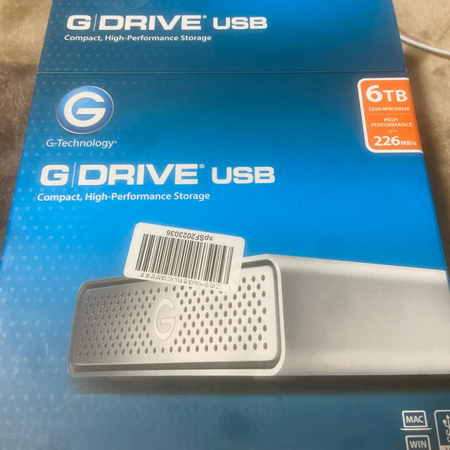 g.Drive(ジードライブ)のG-DRIVE USB G1 6TB 外付けハードディスク 0G03677AZ スマホ/家電/カメラのPC/タブレット(PC周辺機器)の商品写真