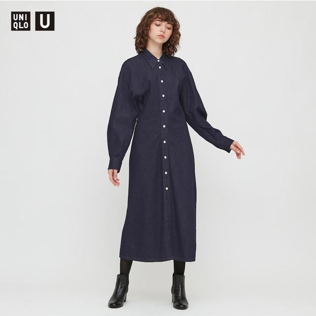 UNIQLO U デニムロングシャツワンピース