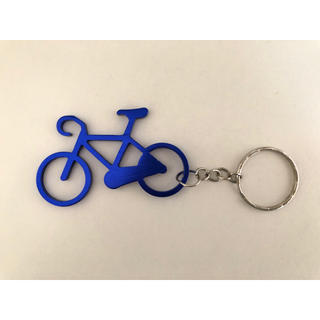 自転車 サイクリング キーホルダー 小物 ホビー 青 ブルー キーリング(キーホルダー)