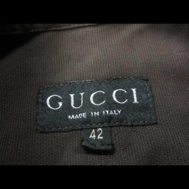Gucci(グッチ)のグッチ　長袖シャツ42L 茶色　メンズ　春秋冬用 メンズのトップス(シャツ)の商品写真