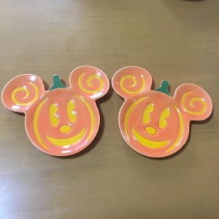 ディズニー(Disney)のミッキー ハロウィンお皿2枚セット(キャラクターグッズ)