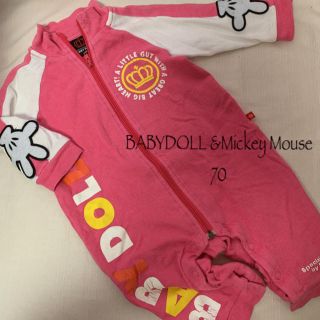 ベビードール(BABYDOLL)の値下げ中☆ BABYDOLLディズニーMickey Mouseコラボロンパース(ロンパース)