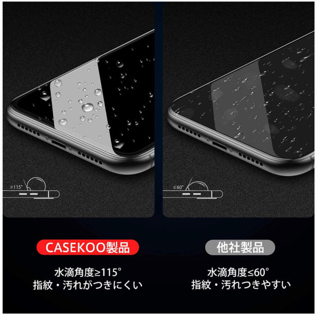 【新品】ガラスフィルム2枚セット iPhone11Pro 専用 スマホ/家電/カメラのスマホアクセサリー(保護フィルム)の商品写真