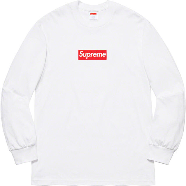 Supreme(シュプリーム)のsupreme Box Logo L/S Tee ホワイト　Sサイズ メンズのトップス(Tシャツ/カットソー(七分/長袖))の商品写真