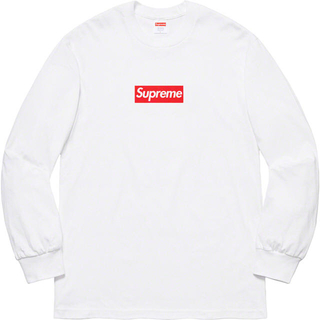 シュプリーム(Supreme)のsupreme Box Logo L/S Tee ホワイト　Sサイズ(Tシャツ/カットソー(七分/長袖))