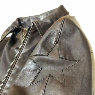 ティーエムティー(TMT)のM エム faded leather A-2 ラグランスリーブ(レザージャケット)