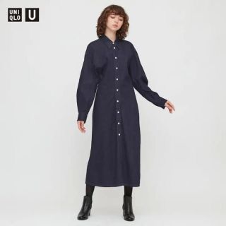 ユニクロ(UNIQLO)のユニクロ　デニムシャツワンピース(ロングワンピース/マキシワンピース)