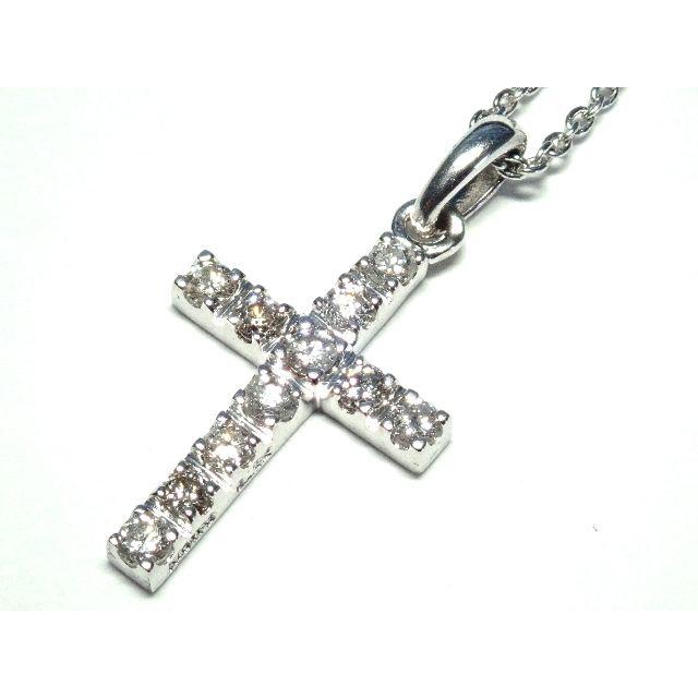 025.サマンサティアラ K18WG D 0.22ct クロス Samanthaネックレス