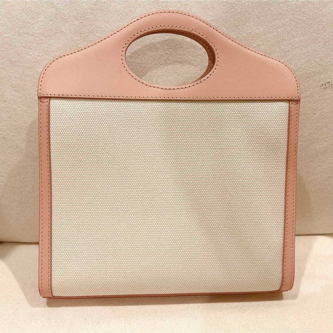 BURBERRY - バーバリー ミニ ツートン キャンバス&レザー BURBERRY - バーバリー ミニ ツートン キャンバス&レザー