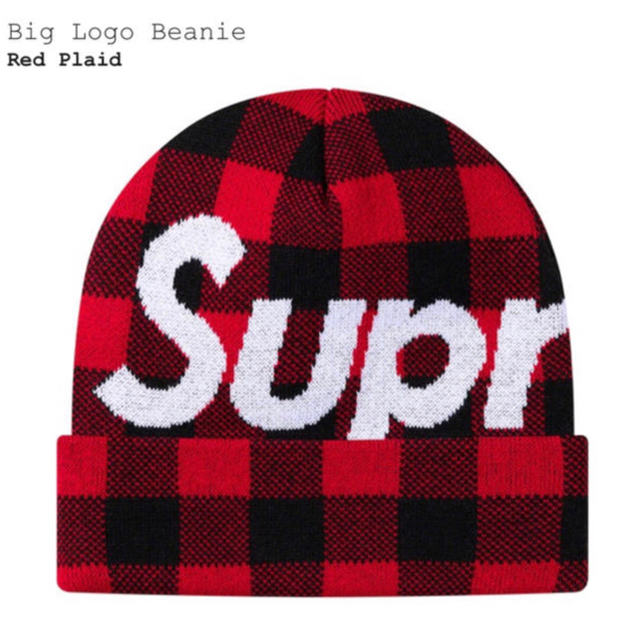 Supreme(シュプリーム)のSupreme Big Logo Beanie Red メンズの帽子(ニット帽/ビーニー)の商品写真