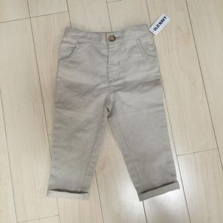 オールドネイビー(Old Navy)の3/11削除予定【新品未使用】貴重‼︎ベビーリネンパンツ 80-90(パンツ/スパッツ)