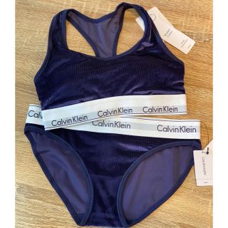 カルバンクライン(Calvin Klein)のカルバンクライン ベルベット アンダーウェア ブラレット&ビキニセット S(ブラ&ショーツセット)