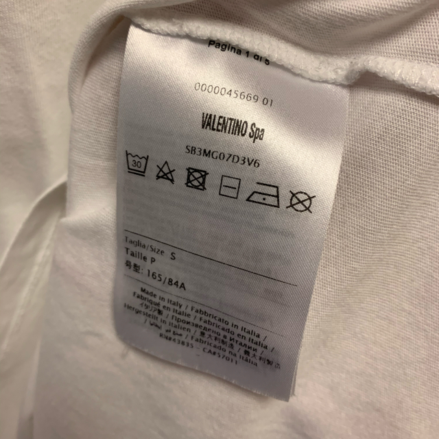 VALENTINO(ヴァレンティノ)の正規 19SS Valentino ヴァレンティノ VLTN ロゴ Tシャツ 白 メンズのトップス(Tシャツ/カットソー(半袖/袖なし))の商品写真