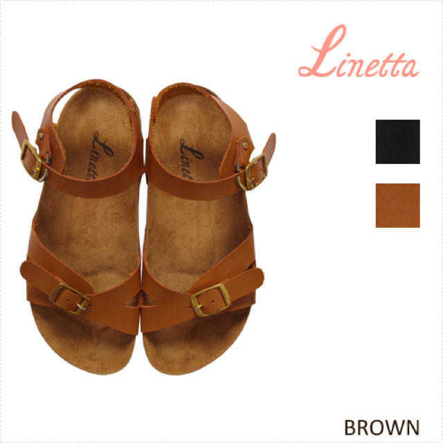 Linetta(リネッタ)の 厚底サンダル ブラウン レディースの靴/シューズ(サンダル)の商品写真