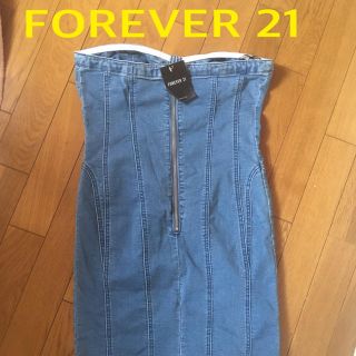 フォーエバートゥエンティーワン(FOREVER 21)のFOREVER 21 L★デニムスカート☆新品タグ付き(ロングスカート)