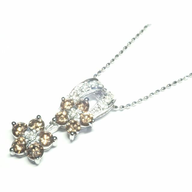 K18WG ダイヤ ペンダント ネックレス 1.00ct-