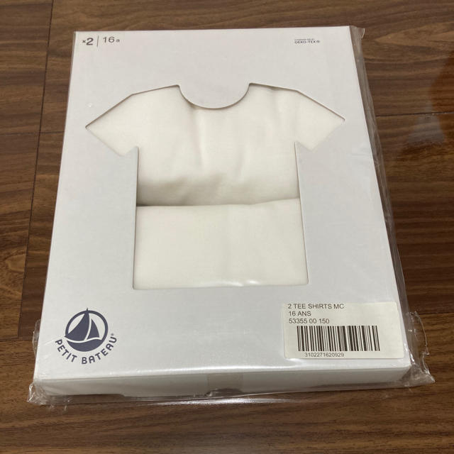 PETIT BATEAU(プチバトー)のプチバトー　新品ポワンココット　半袖　Tシャツ　肌着2枚組　M/16ans レディースのトップス(Tシャツ(半袖/袖なし))の商品写真
