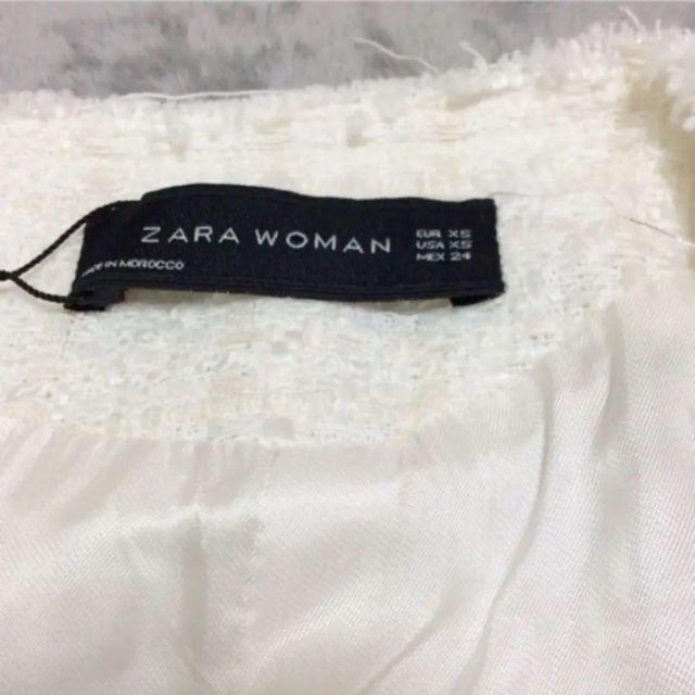 ZARA(ザラ)のZARA　ザラ　ノーカラージャケット ツイードジャケット　レディースファッション レディースのジャケット/アウター(ノーカラージャケット)の商品写真