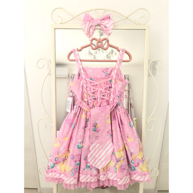 Angelic Pretty(アンジェリックプリティー)の【新品】TOY FANTASY☆彡ジャンパースカート&カチューシャセット レディースのワンピース(ひざ丈ワンピース)の商品写真