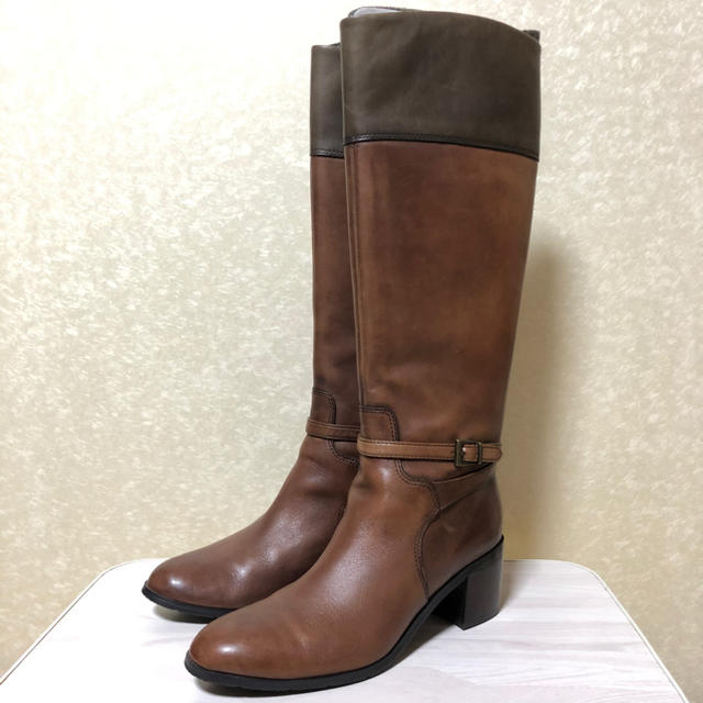 ESTNATION - 本革レザージョッキーブーツ24.5ロングブーツ茶色 ESTNATION - 本革レザージョッキーブーツ24.5ロングブーツ茶色