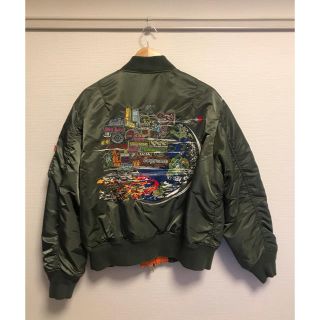 シュプリーム(Supreme)の20FW supreme globe MA-1 オリーブ(フライトジャケット)