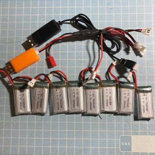 リポバッテリーLipo 3.7V 380mAh &充電ケーブル(ホビーラジコン)