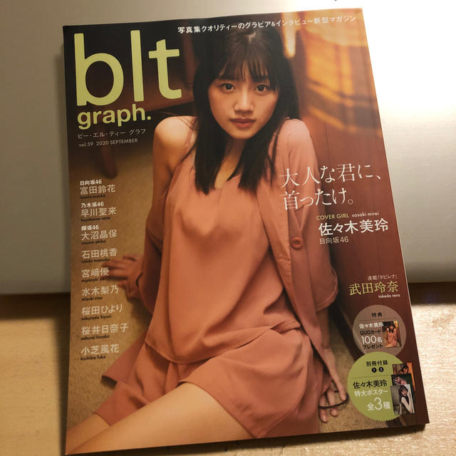 ｂｌｔ　ｇｒａｐｈ． ｖｏｌ．５９　佐々木美玲　ポスター　富田鈴花　日向坂46 エンタメ/ホビーの本(アート/エンタメ)の商品写真