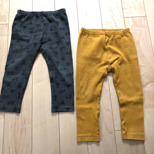 UNIQLO(ユニクロ)のユニクロ　レギンス  10分丈　2点セット　90cm キッズ/ベビー/マタニティのキッズ服男の子用(90cm~)(パンツ/スパッツ)の商品写真