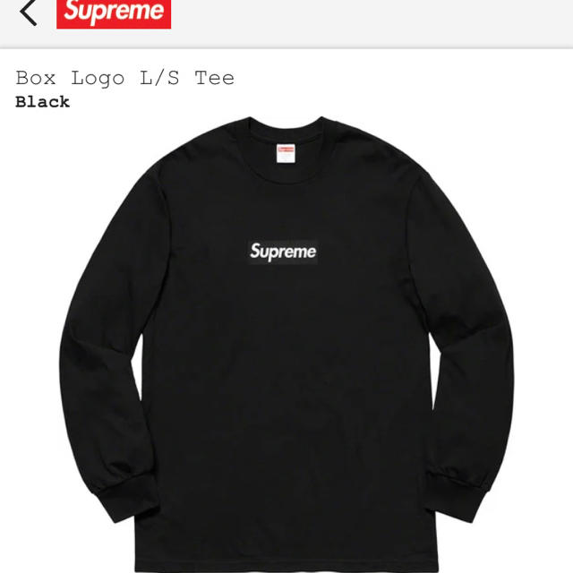 supreme Box Logo L/S Tee black Lメンズ