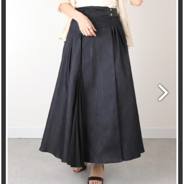 RANDA(ランダ)のRANDA プリーツデザインコットンスカート レディースのスカート(ロングスカート)の商品写真