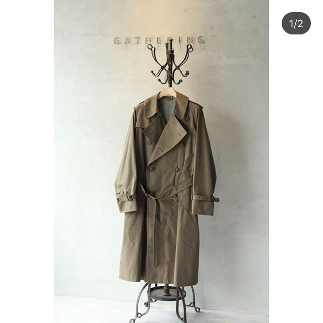 オーラリー finx chambray big trench coat