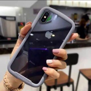 【ハムスター様】iPhone8　スマホケース　グレー　クリアケース(iPhoneケース)