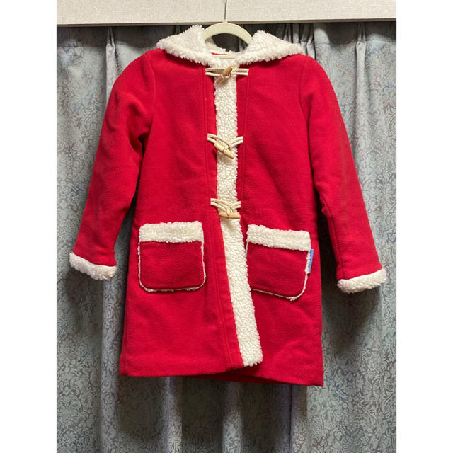 mikihouse(ミキハウス)のミキハウス MIKIHOUSE 赤 レッド コート ボア 冬 キッズ/ベビー/マタニティのキッズ服女の子用(90cm~)(コート)の商品写真