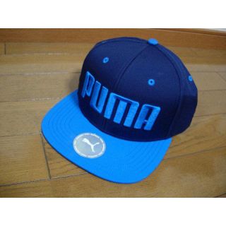 プーマ(PUMA)の新品タグ付「ＰＵＭＡ」フラットブリムキャップ　ブルー色(キャップ)