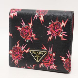 プラダ(PRADA)の19aw Prada サフィアーノ　バラプリント　財布(財布)