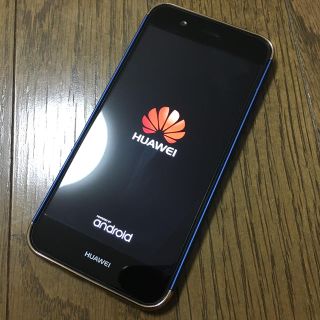 エーユー(au)のHWV31  nova2 au ブラック　保護カバー付(スマートフォン本体)