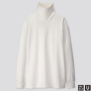 ユニクロ(UNIQLO)の【UNIQLO U】タートルネックTシャツ 【ホワイト】(Tシャツ/カットソー(七分/長袖))