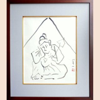 ボタニカルキャンドル バラ かすみ草 熊谷守一 木版画 石佛