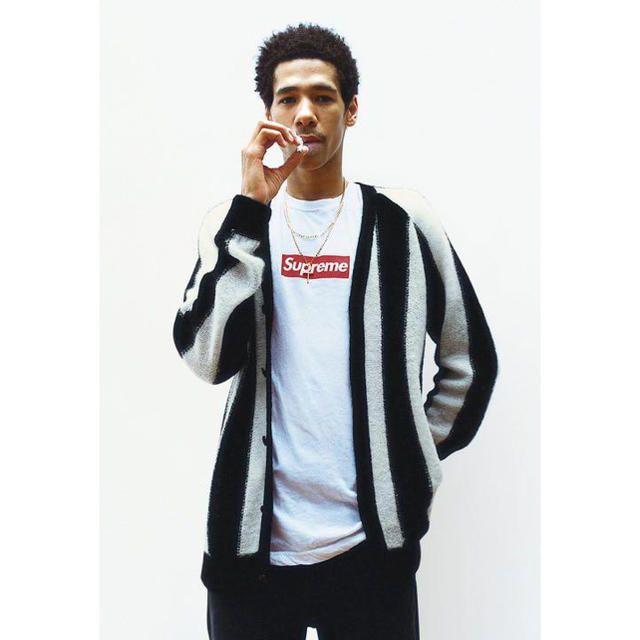 Supreme 13AW モヘアニットストライプカーディガン