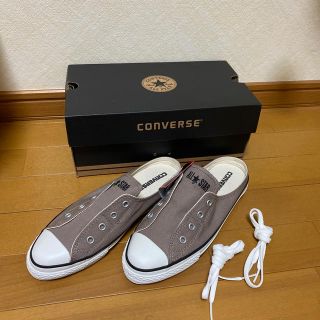 コンバース(CONVERSE)のコンバース  スニーカー　スリッパ　スリッポン　チャコール　ミュール　ブラウン(スニーカー)