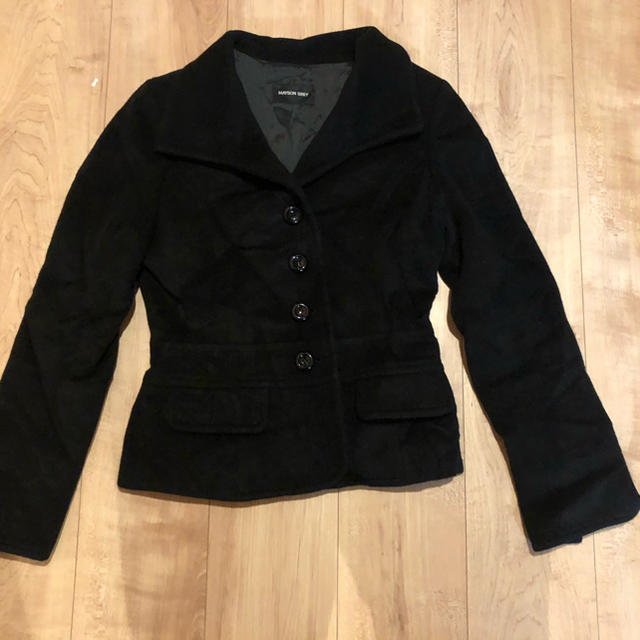 MAYSON GREY(メイソングレイ)のテーラードジャケット　厚手　黒色 レディースのジャケット/アウター(テーラードジャケット)の商品写真