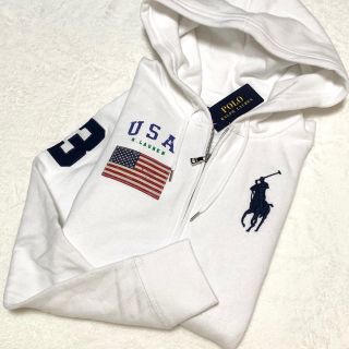 ポロラルフローレン(POLO RALPH LAUREN)のレディース S 新品 裏起毛 USA ビッグポニー フルジップ パーカー / W(パーカー)