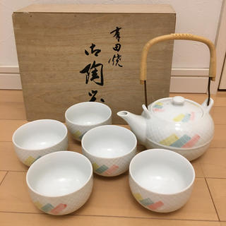 有田焼　茶器セット　急須と湯呑み5客　新品未使用　西峰作(食器)