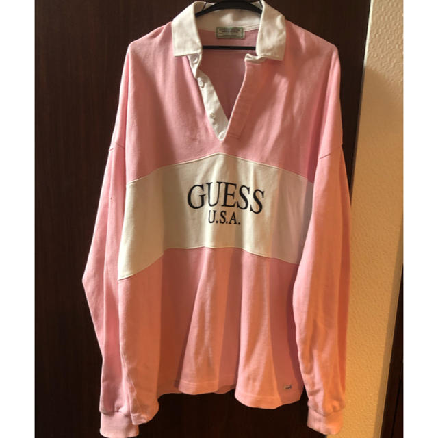 GUESS(ゲス)のGUESS ラガーシャツ メンズのトップス(Tシャツ/カットソー(七分/長袖))の商品写真