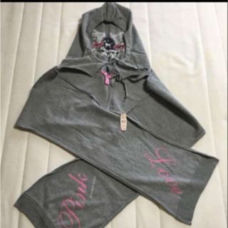 ヴィクトリアズシークレット(Victoria's Secret)の新品Victoria's secret♡PINK マフラー帽子グレー(マフラー/ショール)